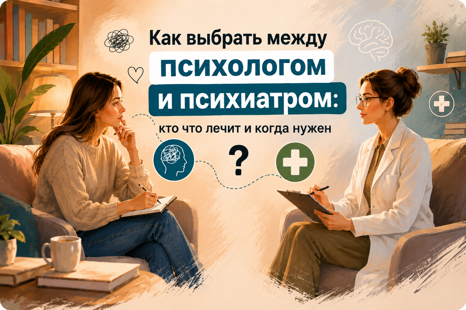 Как выбрать между психологом и психиатром: кто что лечит и когда нужен
